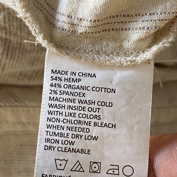 PrAna Dress Grace Trail Dress Hemp Blend Stone Stripe Size XL - Picture 10 of 10